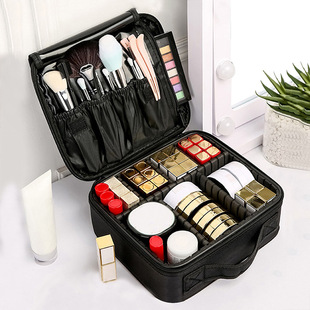 Cosmetic Case Portable Partition Cosmetic Bag Large Capacity Waterproof Cosmetic Storage Box Multifunctional Factory Direct Sale