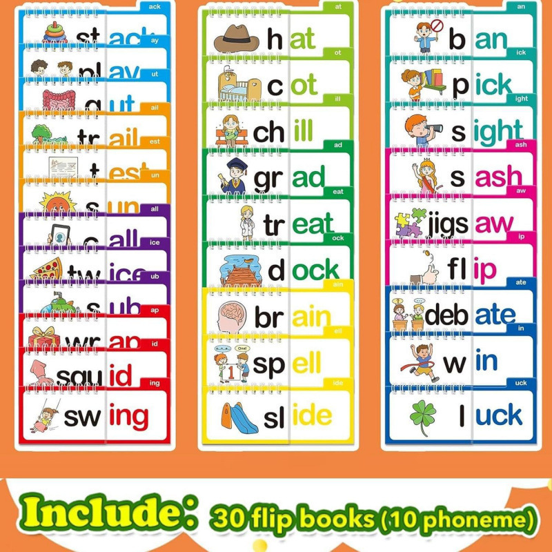 Read and Rhyme Flip Books 30 冊 ABC 語彙フラッシュ カード 30 冊|undefined