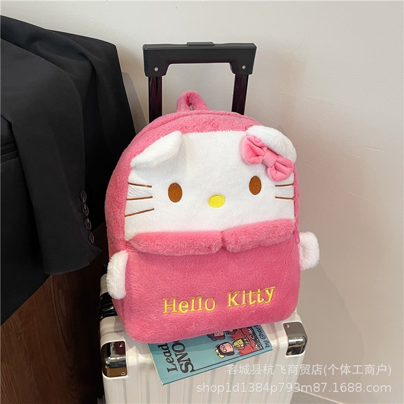 メーカー卸売ベルベットバッグ玩具クロミ斜めショルダーバッグいちご熊ぬいぐるみ日系ハンドバッグサンリオ|undefined