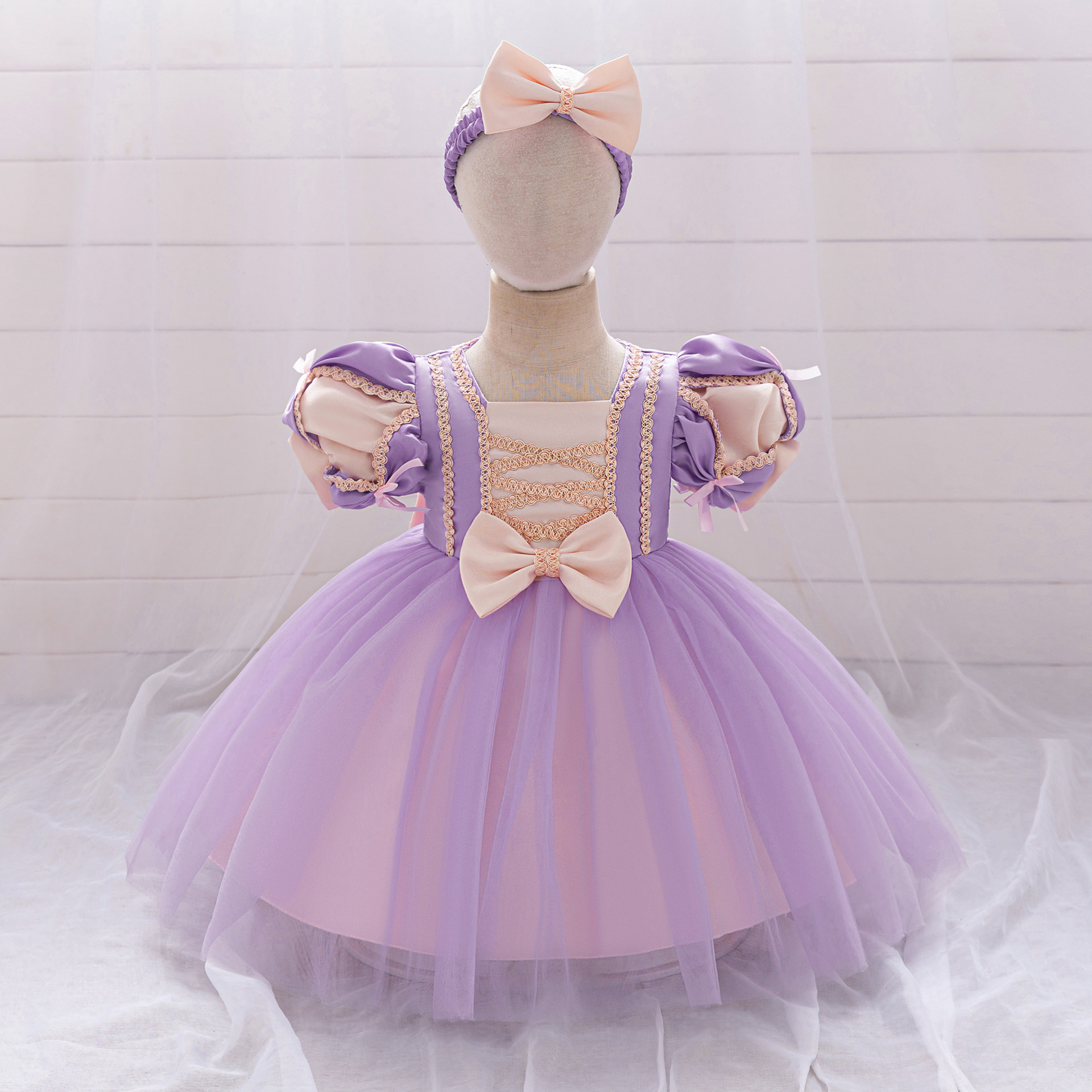 Halloween Dress Up Blancanieves vestido esponjoso vestido de fiesta de cosplay para niñas