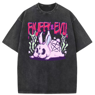 Stored High Street American Casual Loose Men's and Women's Short-sleeved T-shirt Loose Stored vintage Half-sleeved Top in Custom