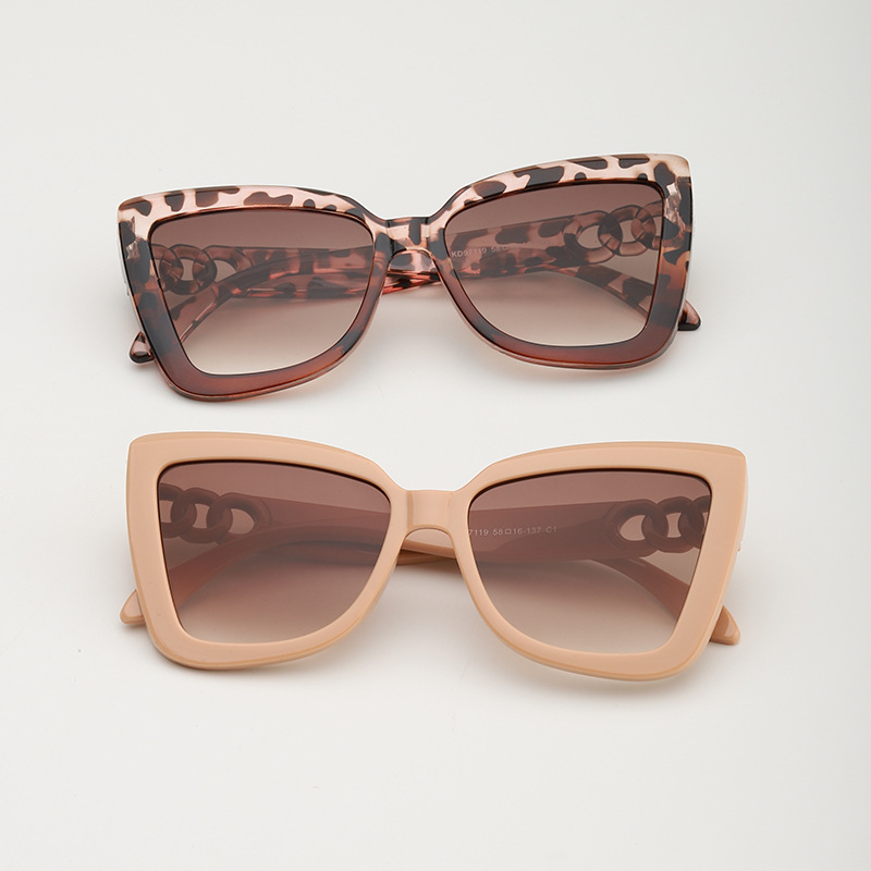Elegant Basic Gradient Color Leopard Ac Cat Eye Full Frame Women's Sunglasses display picture 2