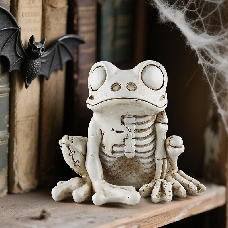  New Creative Personality Skull Frog Ornaments Halloween Home Desktop Atmosphere Decoration Decorations