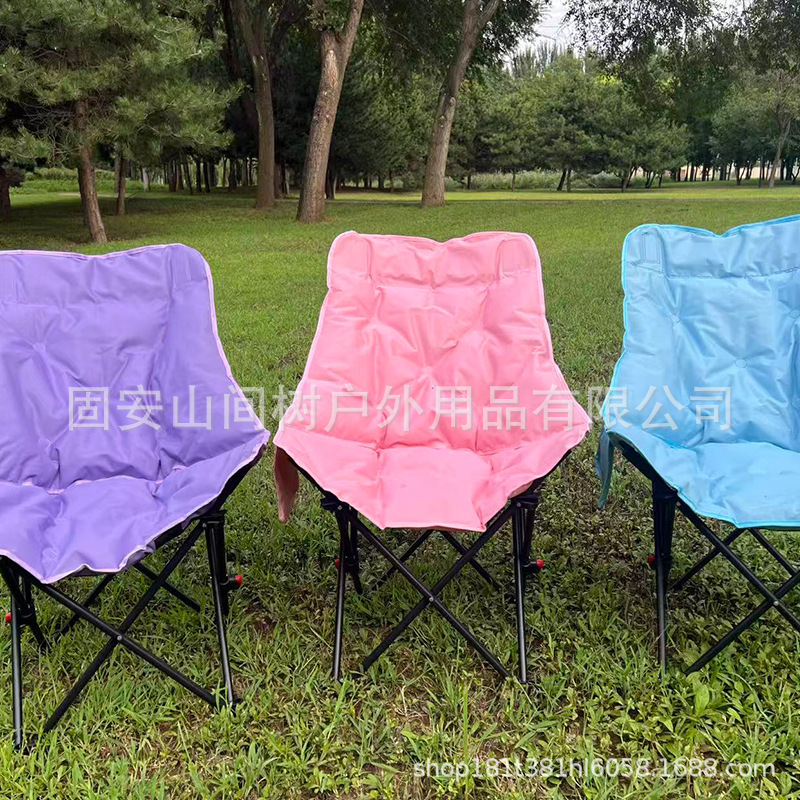 便携式户外加棉舒适月亮椅可折叠露营椅可坐可躺加棉三档调节椅子|undefined