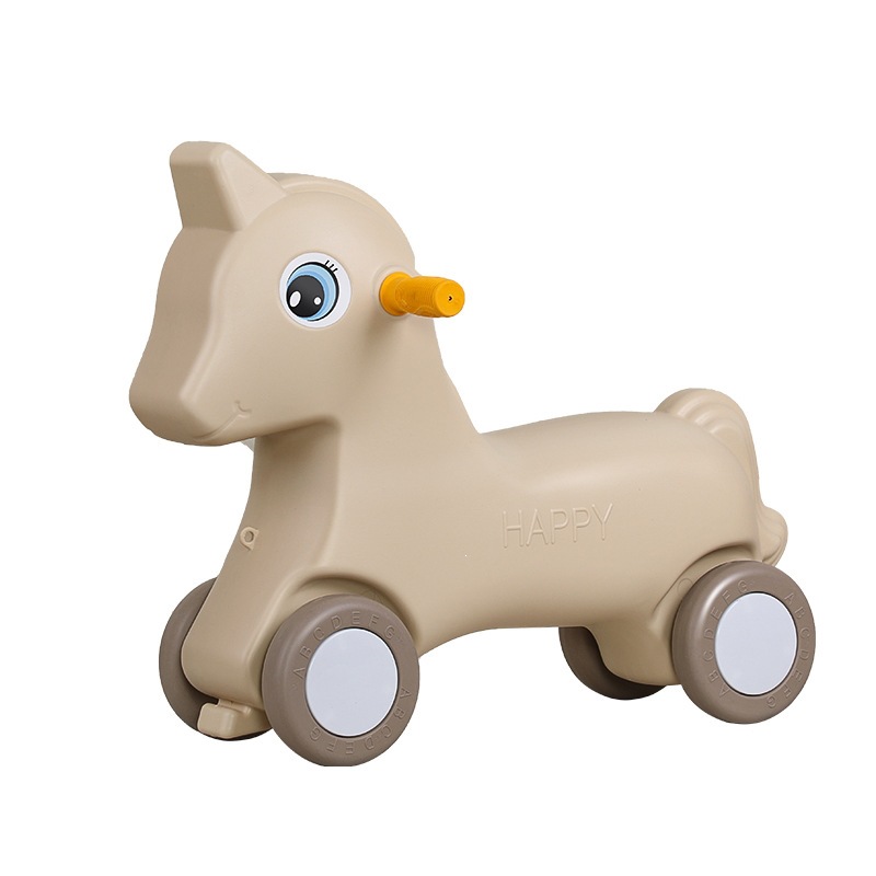 2025 transfronterizo caballo mecedor niños montar a caballo patinaje bebé mecedor 2 en uno patinaje juguete caballo de Troya