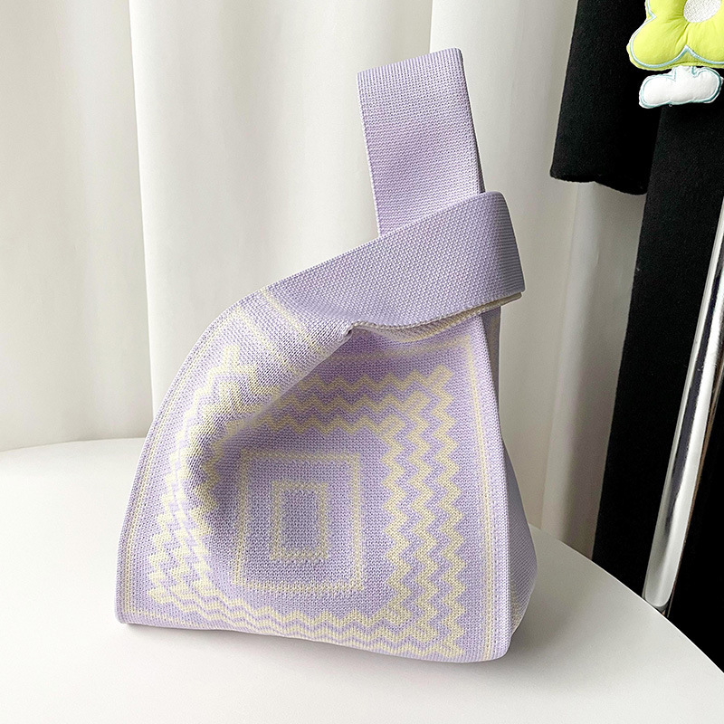 Bolsos, diseño de nicho femenino, bolso de punto personalizado, bolso tejido de un solo hombro de punto de todo fósforo, bolso de mano, bolso de mano