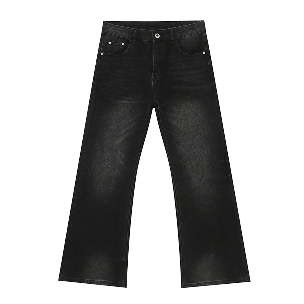 Ropa para hombre MTLCLOTHES | Los pantalones vaqueros de mezclilla lavados de corte micro acampanado estilo retro Cleanfit de la marca americana son de moda.