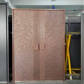 农村自建房大门入户对开门双开仿铜门联排室外非标防盗大门别墅门