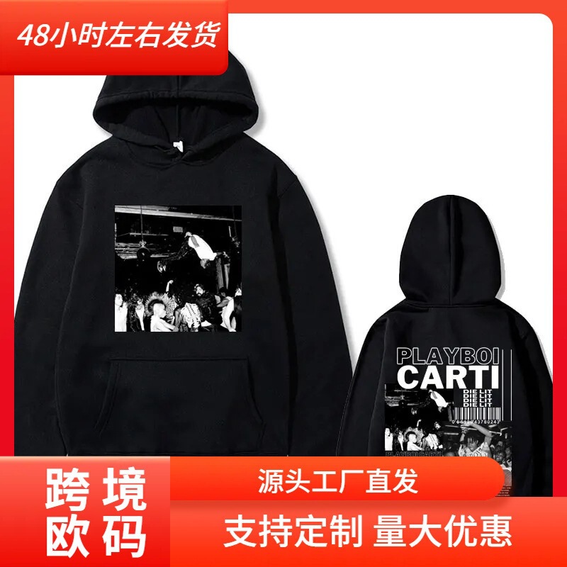 Hip Hop Rapper Playboi Carti Die Lit Music Album Sweatshirt Men's Wool Cotton Sportswear Hip Hop Rapper Playboi Carti Die Lit Music Album Sweatshirt Men's Wool Cotton Sportswear