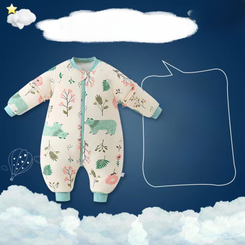 Infant Leg-Up Sleep Bag for Autumn and Winter - Thick Pure Cotton Baby Anti-Kick Blanket - Drop-Shipped Children's Sleep Bag
