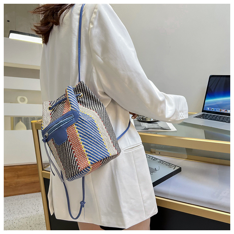 2022 Summer New Fashion Backpack Commuter Shoulder  Cross Body Bucket Bag display picture 3