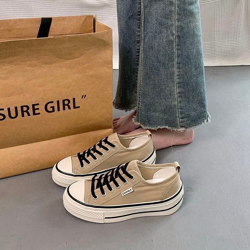 2026 nuevos zapatos de lona coreanos zapatos deportivos casuales zapatos de mujer al por mayor transpirables
