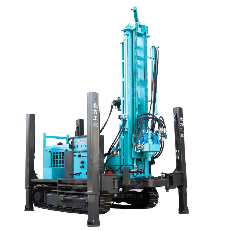 Máquina de perforación de pozos de agua neumática de orugas Máquina de perforación de pozos neumática de pozo profundo de 400 metros Máquina de perforación de pozos de agua montada en vehículos Máquina de perforación neumática