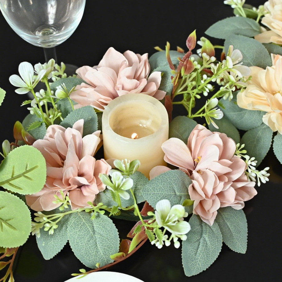 Simulación transfronteriza Dalian candelabro guirlandas Amazon explosión simulación guirlandas decoración de la mesa de comedor props de fotografía de boda