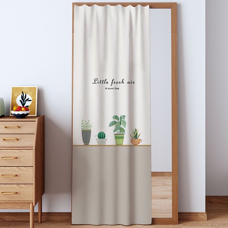 Mirror Curtain Sliding Rail Curtain Full-Body Dressing Mirror Dust-Proof Cover Cloth Makeup Fitting Floor Mirror Ugly Curtain