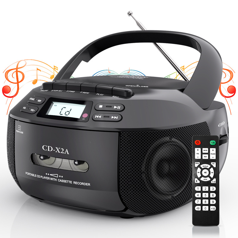 Cross-Border Multifunctional Cassette Machine All-In-One Student Cd Player Tape Machine Stereo Bluetooth Cd Player Recorder