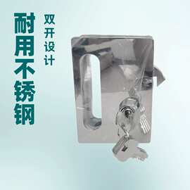304不锈钢玻璃门执手锁无框移门锁推拉门锁自动感应门玻璃门钩锁