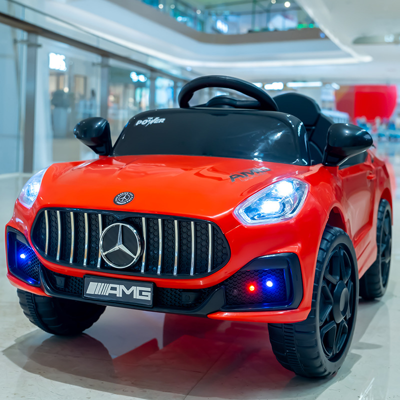 Inventario grande coche eléctrico para niños cuatro ruedas todoterreno controlado remoto coche de juguetes para niños se puede sentar bebé carro de balanceo para niños