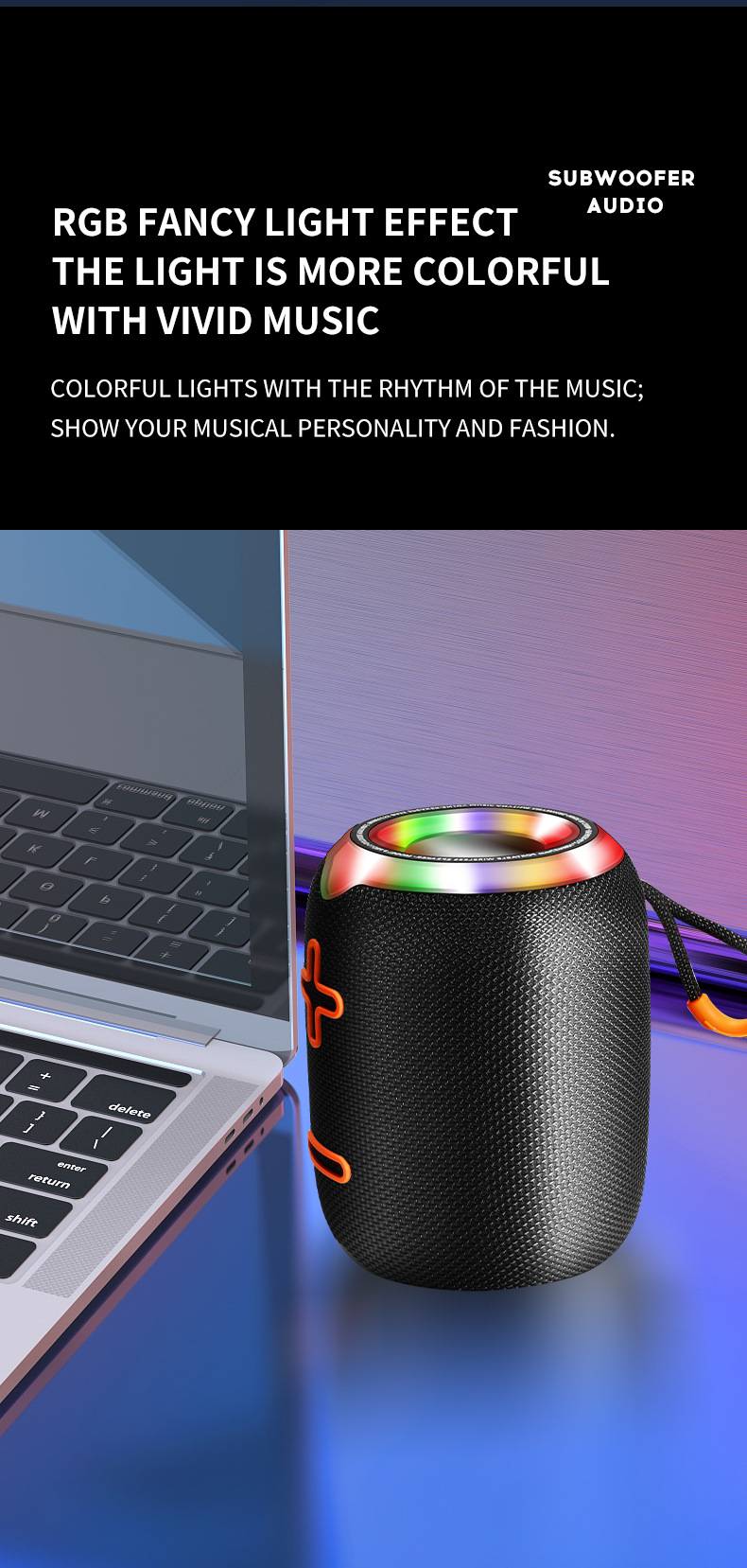 Draagbare bluetooth speaker waterdicht rgb mini speaker draadloos_voghion.com