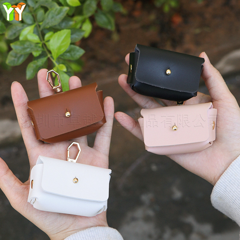 Amazon Explosive Leather Ring Bag Mini Leather Jewelry Bag New Korean Style Hanging Jewelry Storage Bag in stock