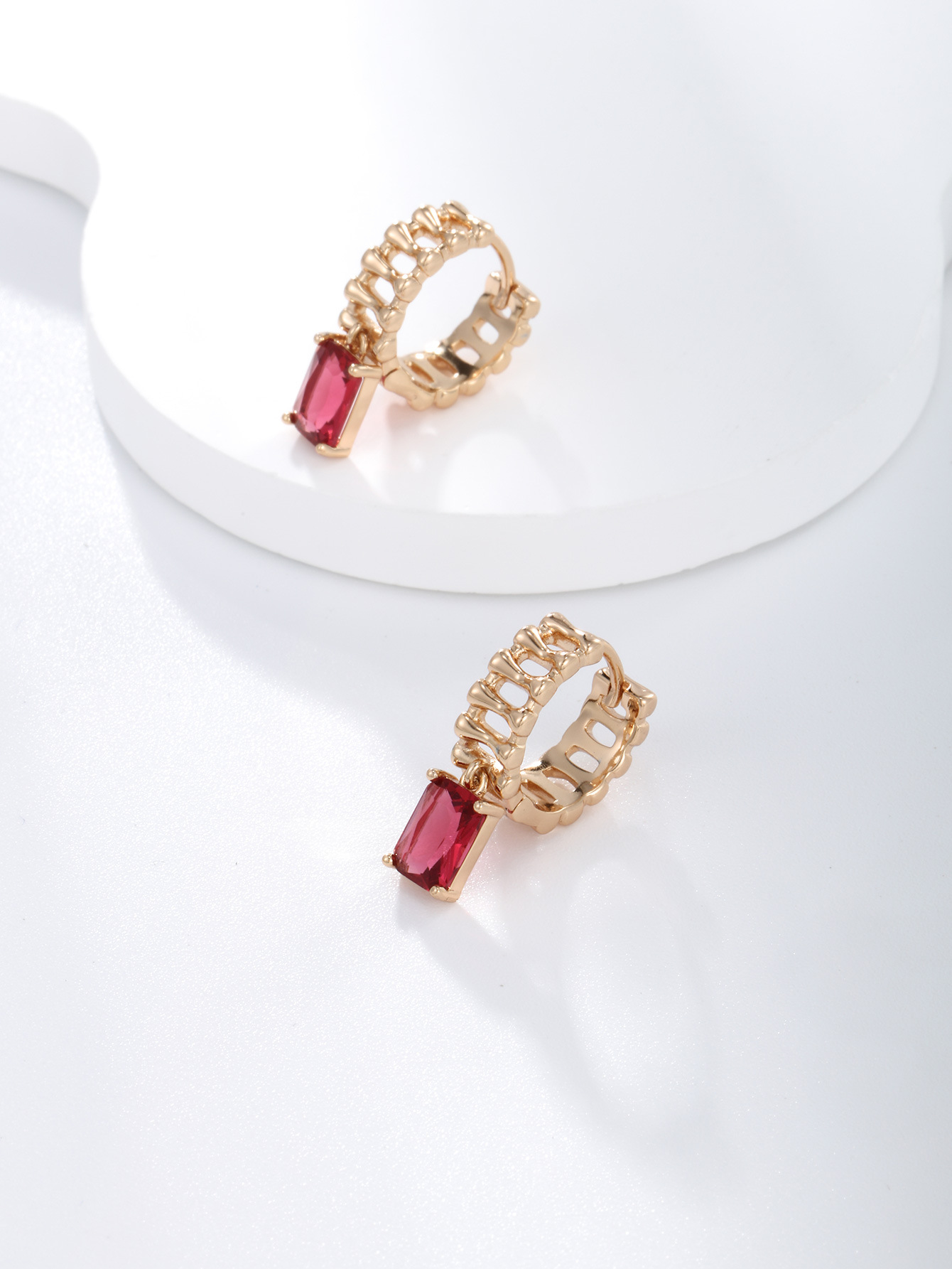 Joyería de Xuding nueva cadena pendientes rectangulares moda europea y americana del comercio exterior personalizada pendientes al por mayor