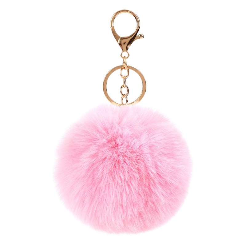 Llavero colgante de bola de piel sintética estilo Rex