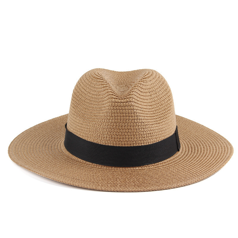 New summer men's and women's neutral sunshade straw hat fashion sunscreen UV straw Panama hat wholesale