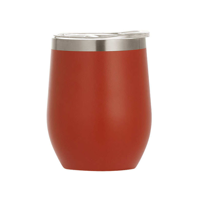 Taza de huevo transfronteriza 12oz 304 de acero inoxidable de doble capa aislada en forma de U copa de vino tinto trago huevo taza grande del vientre