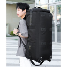 高强度防水牛津布双肩背包拖轮包搬家行李袋托运包旅行包定制logo