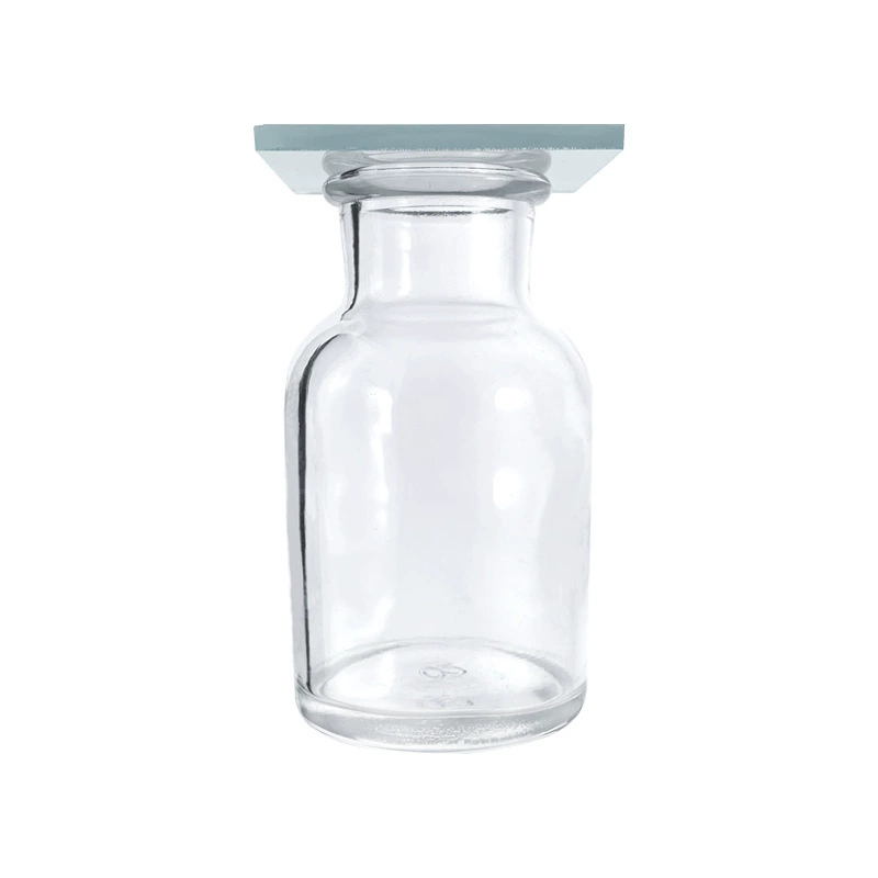 Газосборная бутылка стеклянная матовая горловина 60 мл химическая Лабораторная посуда учебный инструмент газосборная бутылка со стеклянным листом