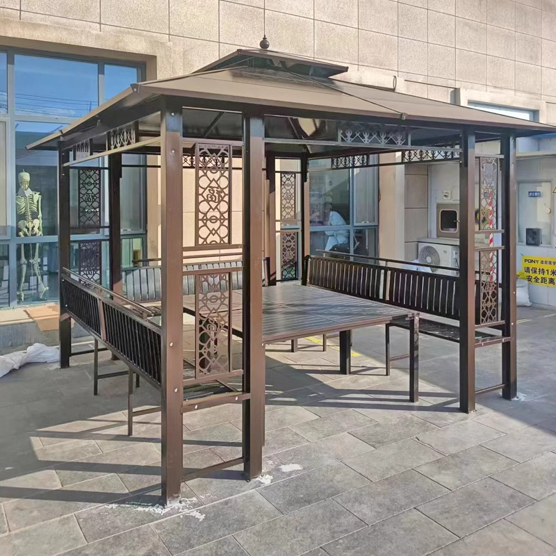 Patio al aire libre, pabellón, jardín de villa, marco de uva de aleación de aluminio, granja de ocio, techo, nuevo pabellón chino al aire libre