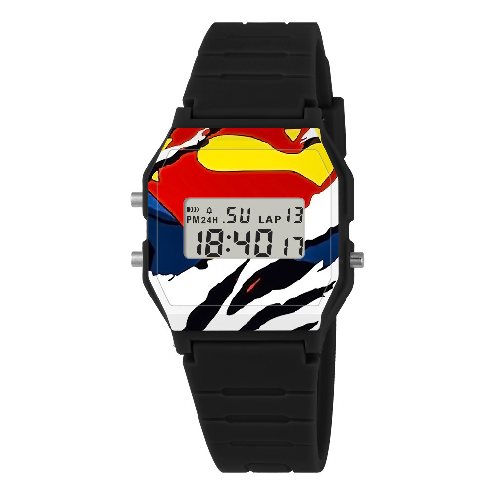 Tendencia de relojes electrónicos para hombres y mujeres relojes electrónicos de dibujos animados adolescentes estudiantes de secundaria y secundaria al por mayor relojes electrónicos de luz nocturna