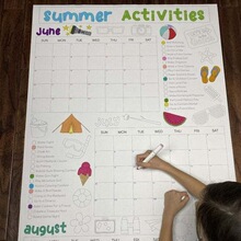 Giant Summer Activity Calendar Coloring Poster�՚v��ɫ����