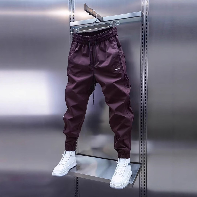 High-end Leg Bundled Casual Pants Men's 2025 New Summer Korean Style Men's Pants Slim-fit Leg Long Pants Men's Spring and Summer