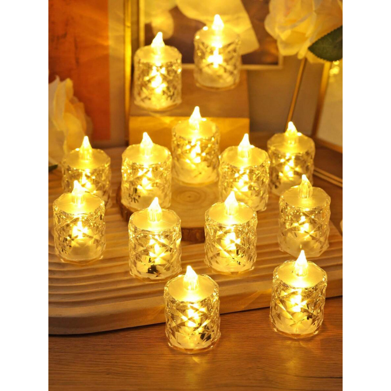 TEMU overseas new pattern On behalf of Candle Lights Medium Acrylic crystal pattern Electronics Lighting