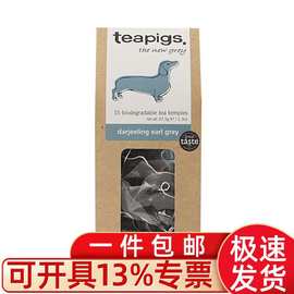 英国茶猪猪teapigs题皮斯 大吉岭伯爵红茶15立体茶包盒装 进口