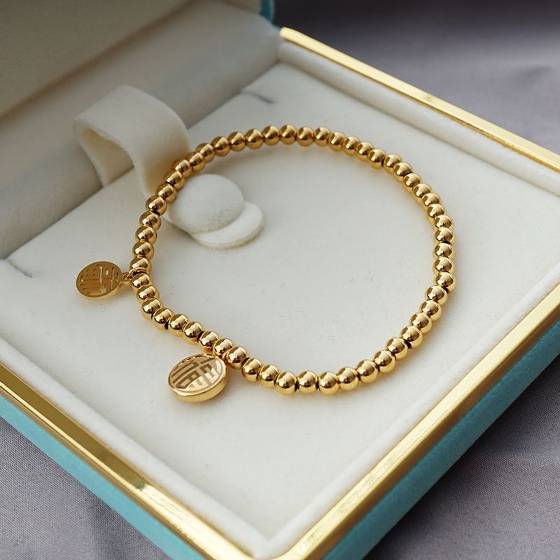 De Acero de titanio de color de retención de oro rosa pulsera de la suerte de la mujer rojo neto mismo estilo de todos los partidos de moda pulsera de moda accesorios de moda