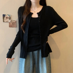 秋季搭配一整套女士2025春秋季新款修身显瘦开衫两件套背心上笙陇