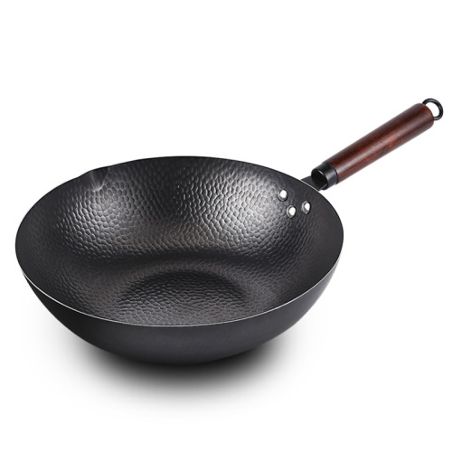 Factory direct supply handmade forged iron wok with thick old-style cooking pan, non-coated non-stick, suitable for electric stove and gas stove