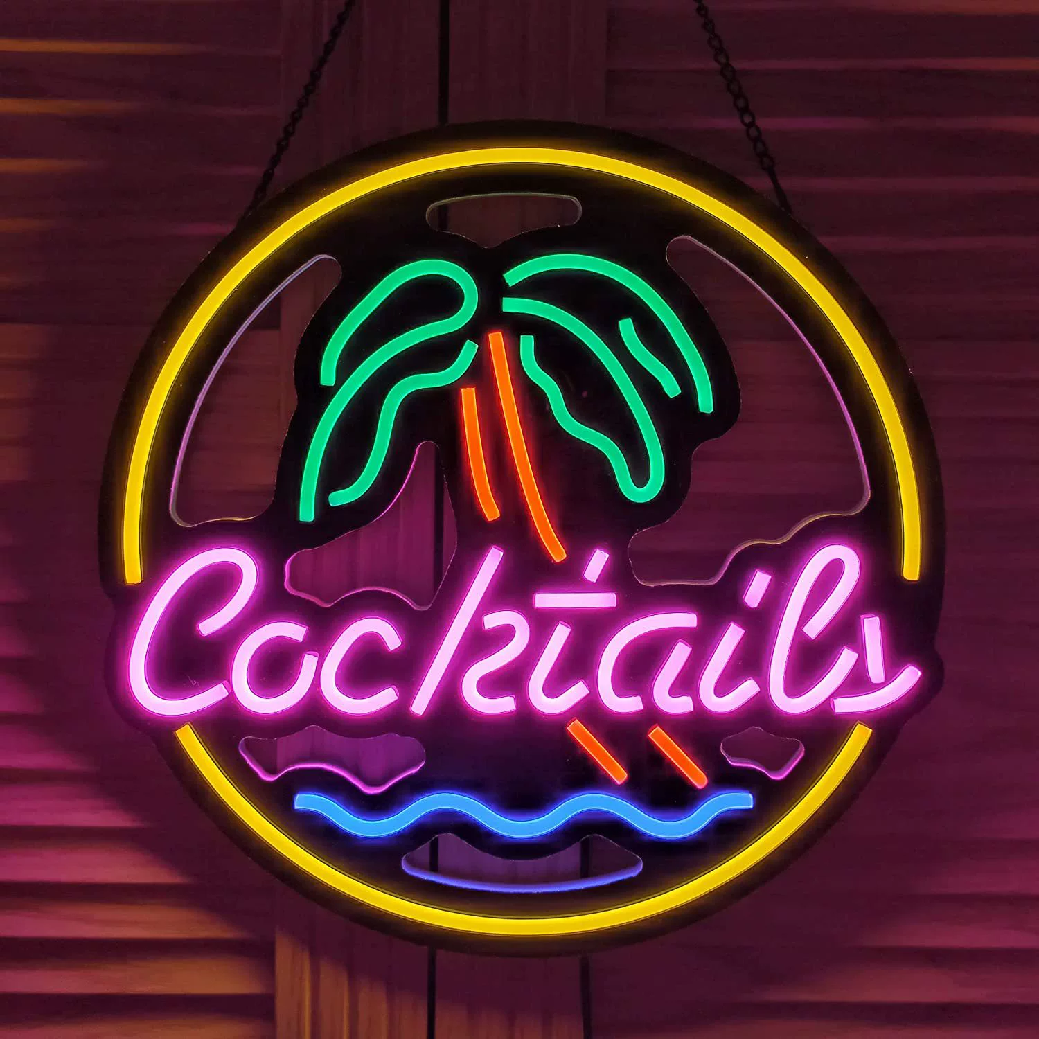 Новая светодиодная задняя панель неонового света, кокосовая пальма, бар, день рождения, банкетная комната, украшение ins, производитель неонового света