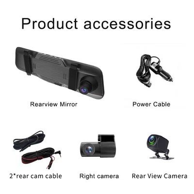 Driving recorder media rearview mirror front and