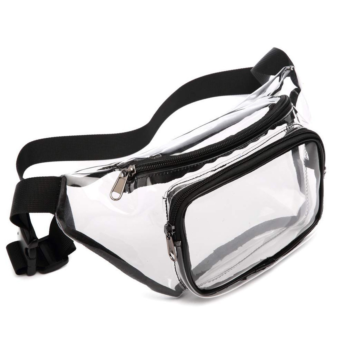 Popular cross-border transparent PVC waist bag, waterproof gym bag, sports and outdoor running bag, travel crossbody bag