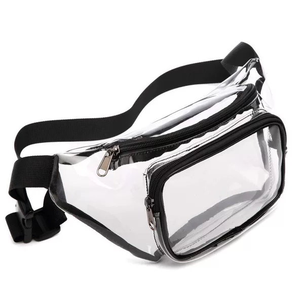 Popular cross-border transparent PVC waist bag, waterproof gym bag, sports and outdoor running bag, travel crossbody bag