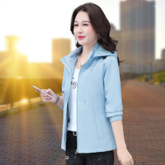 夹克外套女士春秋款2025新款爆款休闲妈妈短款风衣户外冲锋衣薄款