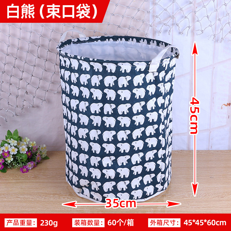 Canasta de lavandería con cordón plegable simple canasta de almacenamiento misceláneas Cubo de almacenamiento misceláneas organizar canasta de almacenamiento canasta de lavandería doméstica