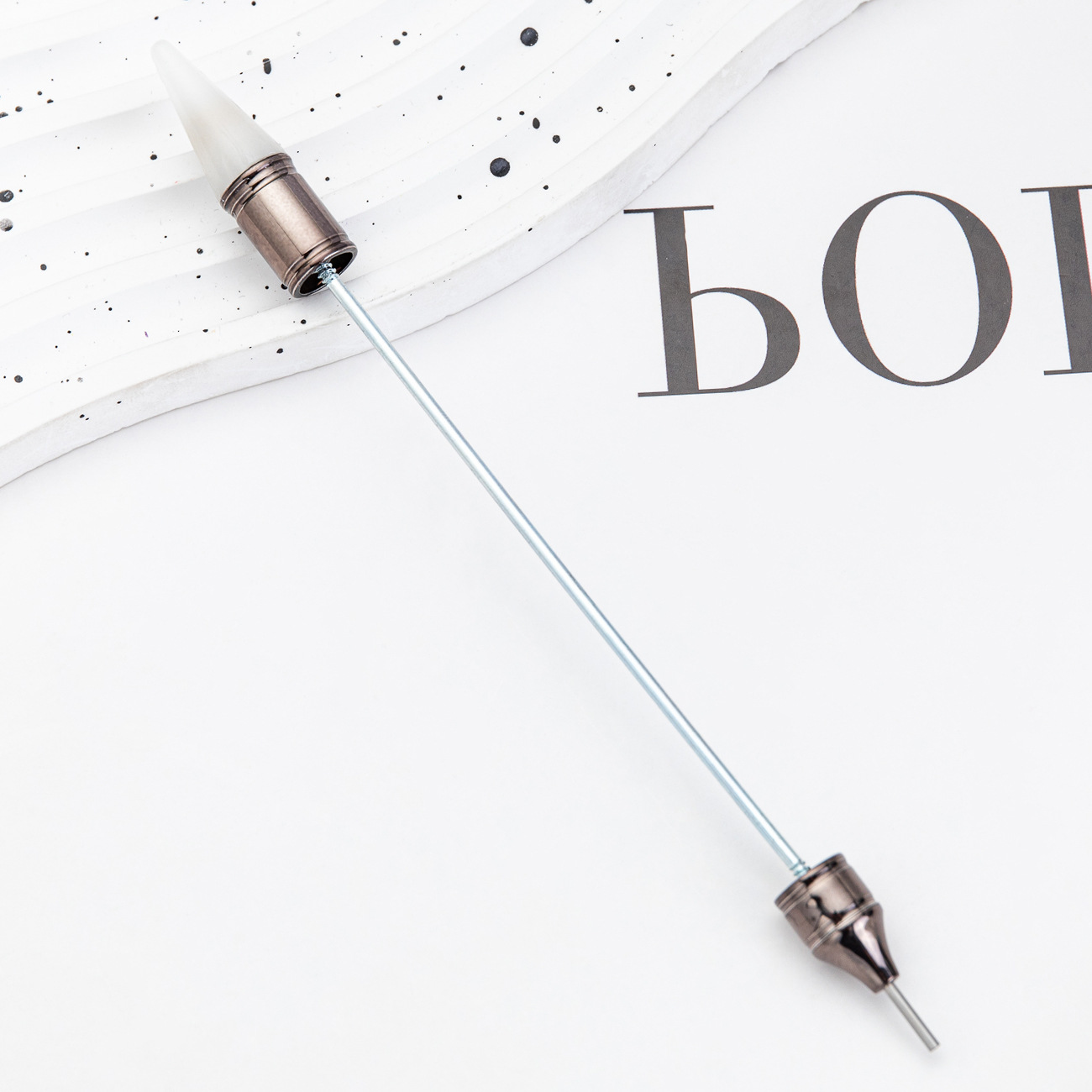 Herramientas de manicuras de doble punta puntero con cabeza de cera puntero de succión puntero herramienta de perforación de pegatinas de flores puntero de manicuras de doble cable de tracción puntero