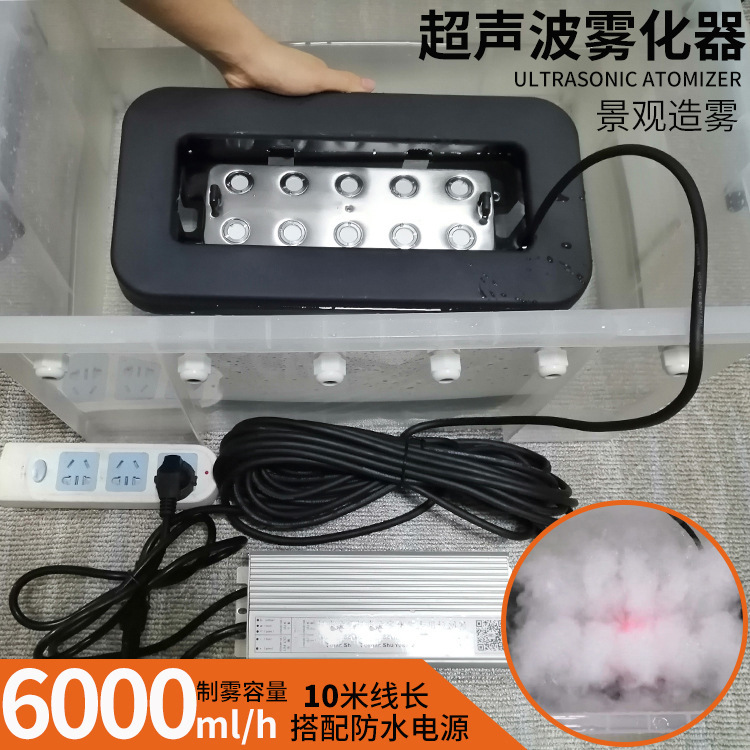 New product manufacturers direct SYW-DK10D color lamp ultrasonic ten-headed fog gardening landscape pool 3