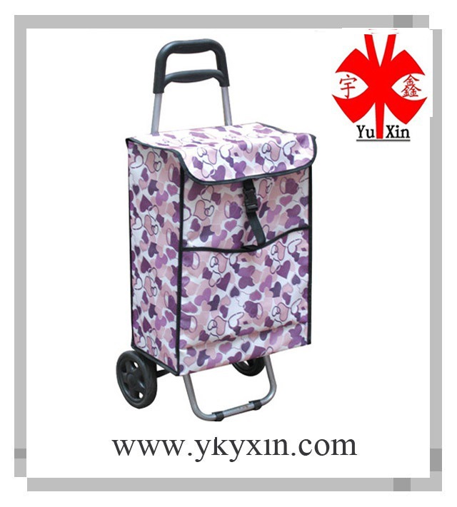 600D牛津布 防雨水面料 配平头架水波轮超市购物车超轻便