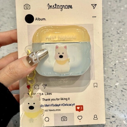 Cartoon Cidigou Airpods1/2 Third-Generation Bluetooth Headphone Protective Case Suitable for Apple 4/5 Generation Transparent Case