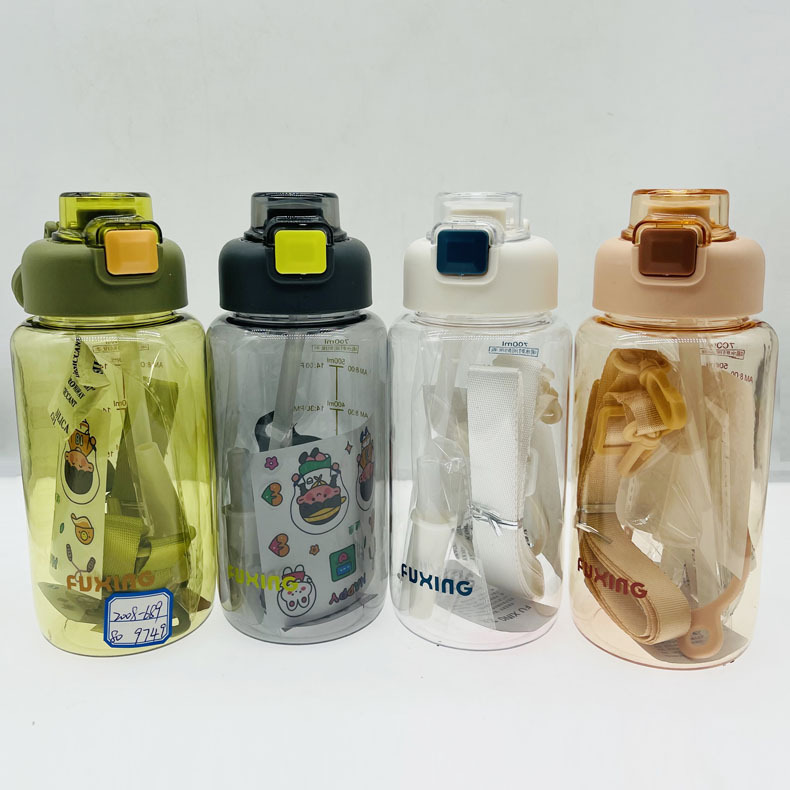 Nueva tonelada barril 1300ml grandes deportes portátil PC paja de plástico hombres y mujeres de gran capacidad de agua de plástico taza